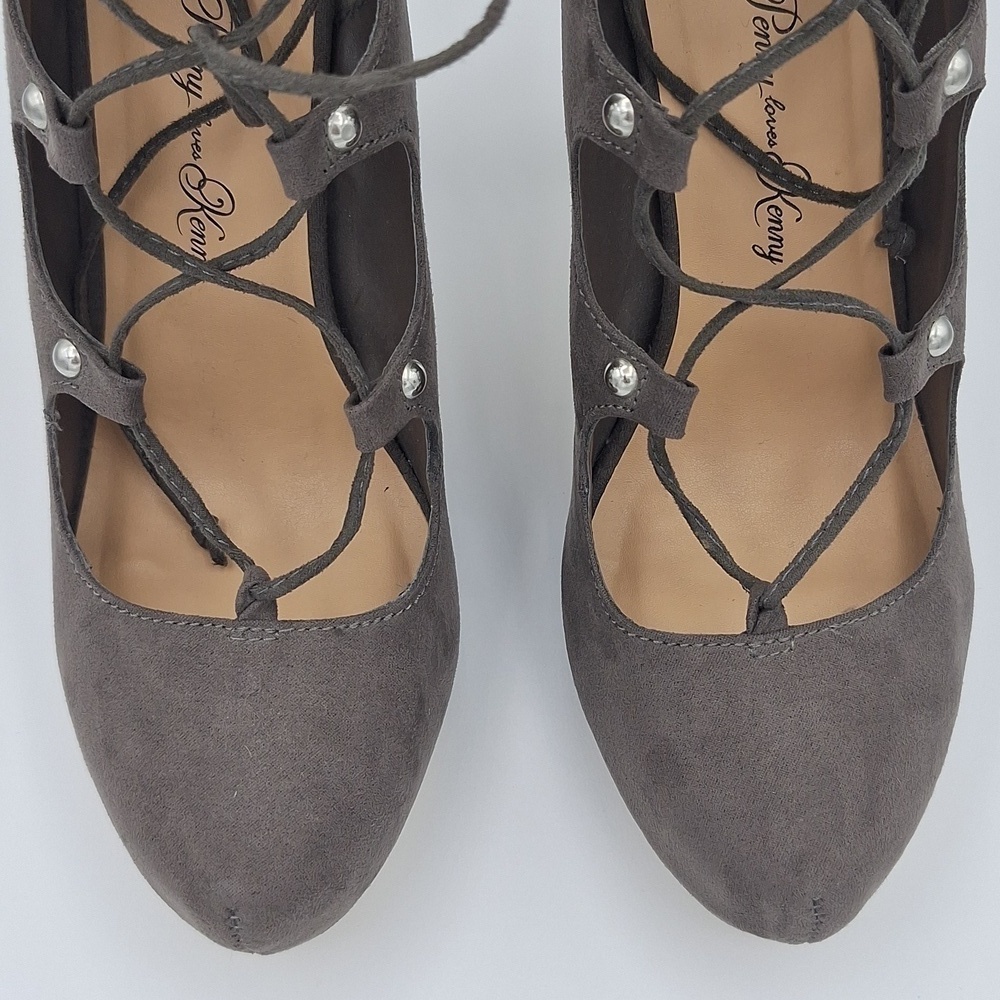 NEW Penny Loves Kenny Lace Up Closed Toe Platform Heels Size - 7.5 - Picture 10 of 16